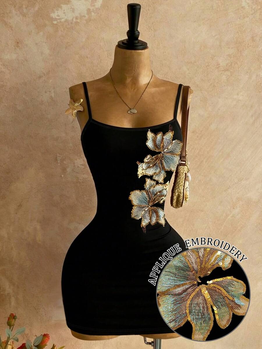 Women'S Fashion Of The 70S - Abito Vintage Elegante, Ricamo Patchwork Pesante