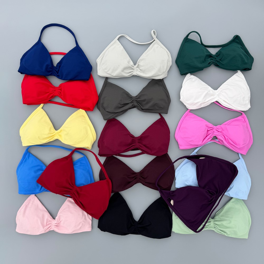 Bra Top Seamless - Reggiseno Sportivo con Spalline Sottili per