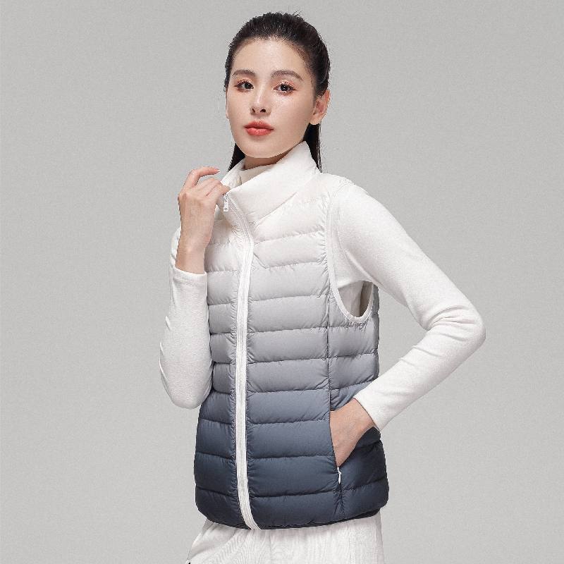 Puffer Vest Fashion Women - Gilet in piumino ultraleggero sfumato moda