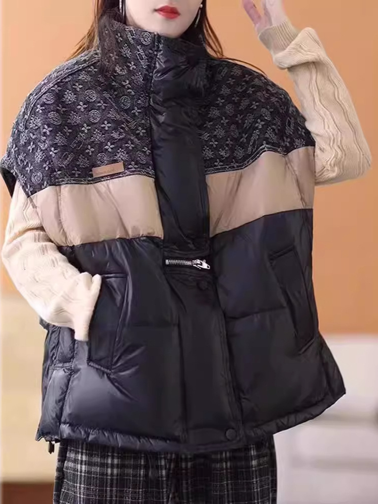 Puffer Vest Fashion Women - Piumino retrò alla moda Gilet invernale