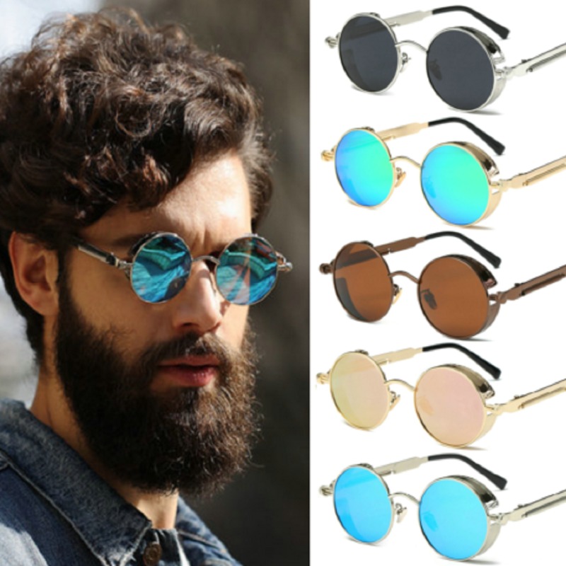 Women'S Fashion Eyewear - Occhiali da Sole Steampunk in Metallo