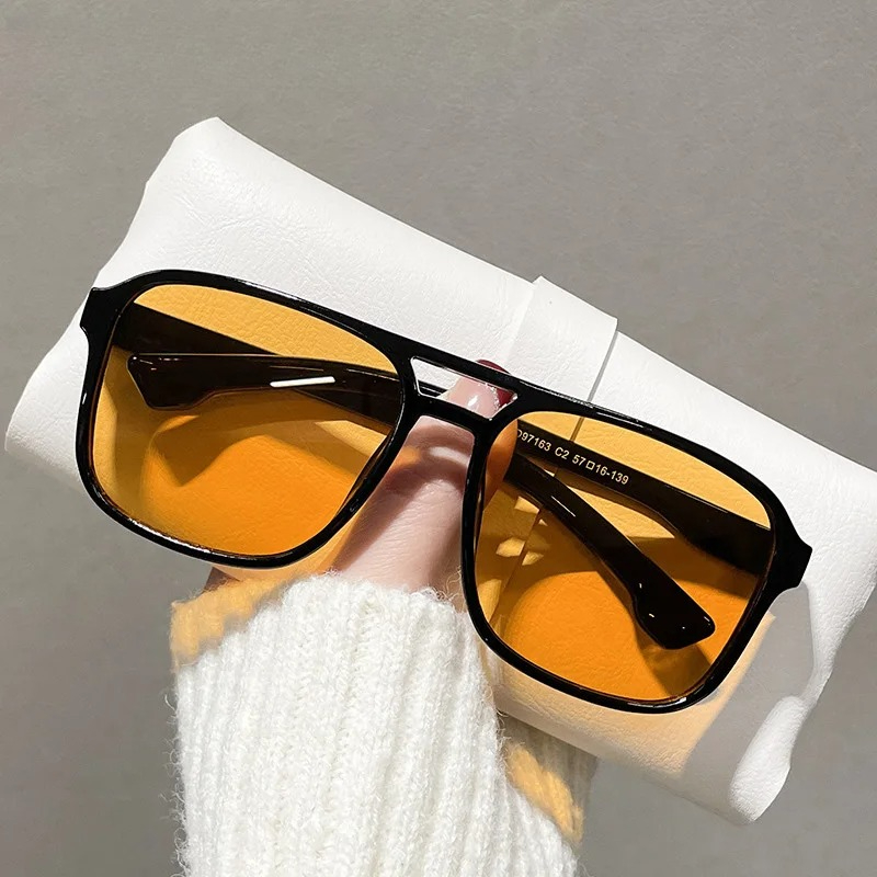 Women'S Fashion Eyewear - Occhiali da Sole Quadrati con Doppio