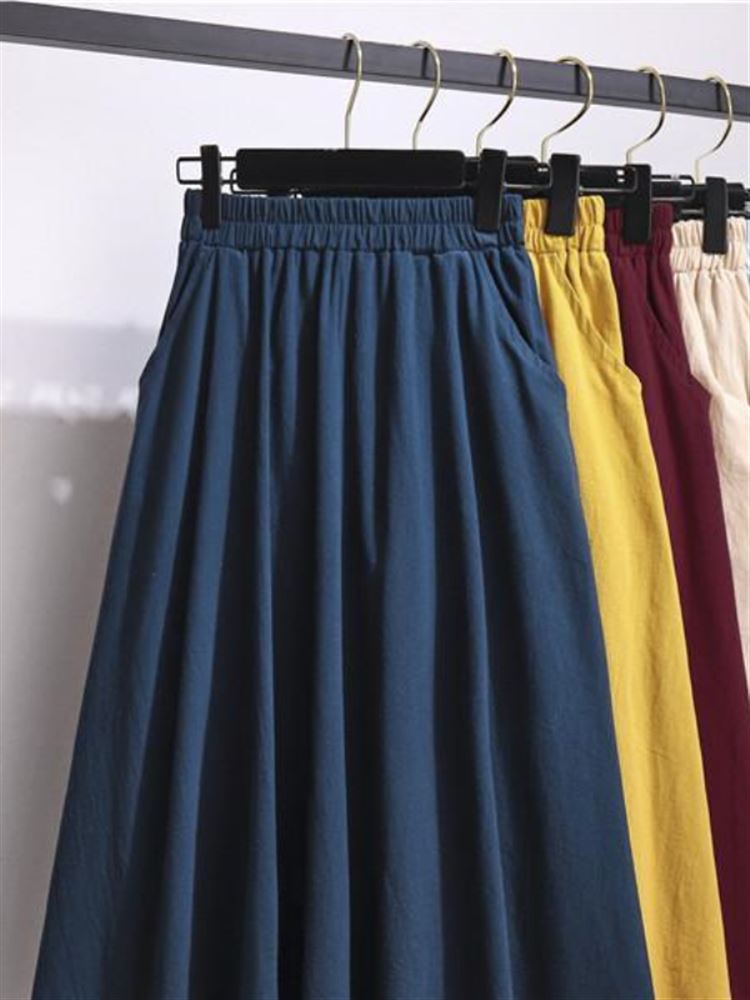 A-Line Skirt Midi - Nuova gonna a vita alta in
