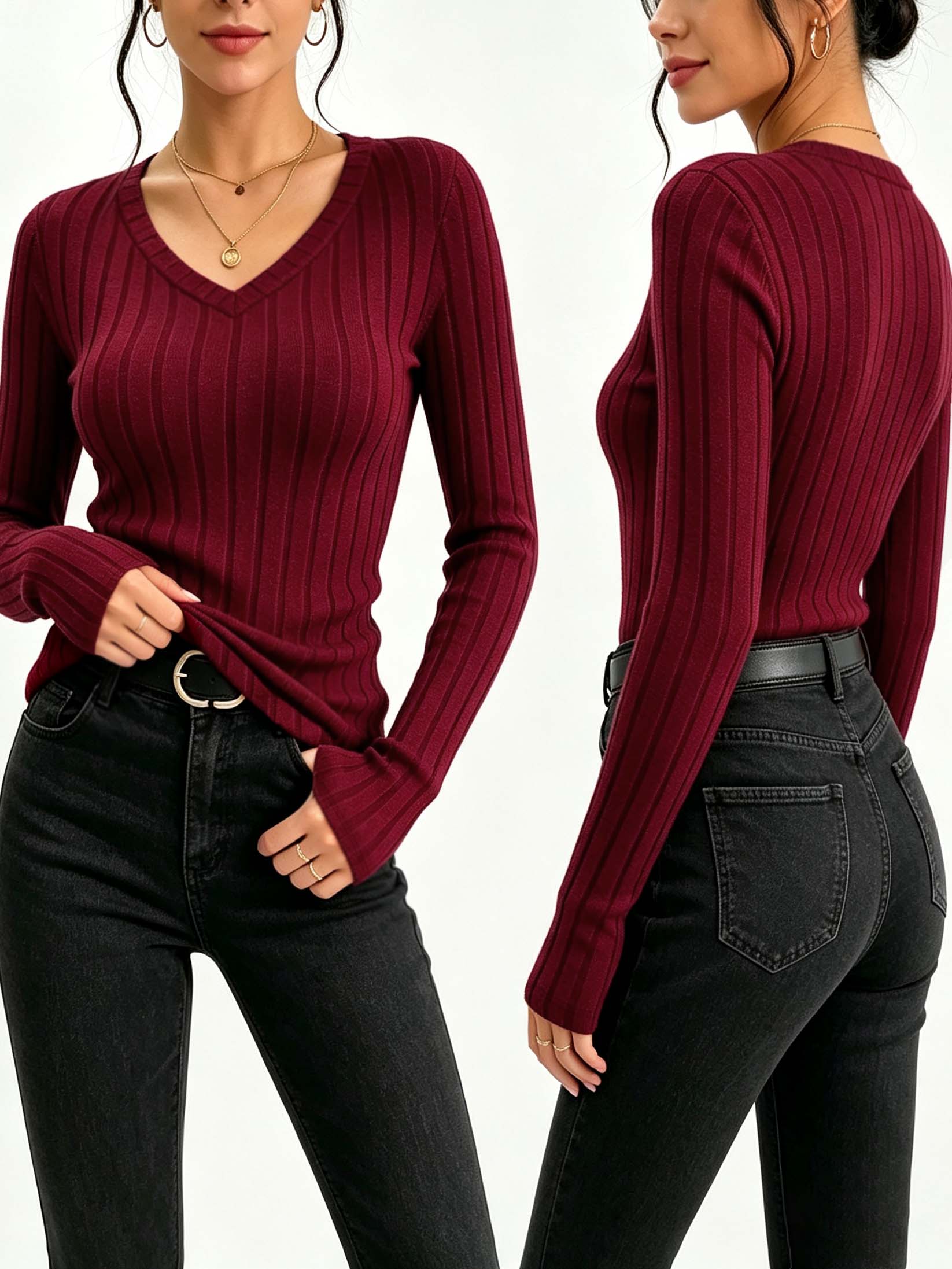 Trend Women Fashion - Top da donna a maglia a