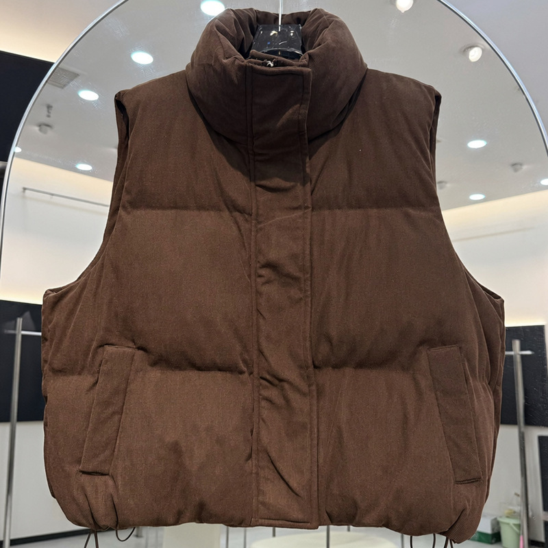Puffer Vest Fashion Women - Gilet Imbottito da Donna con Collo