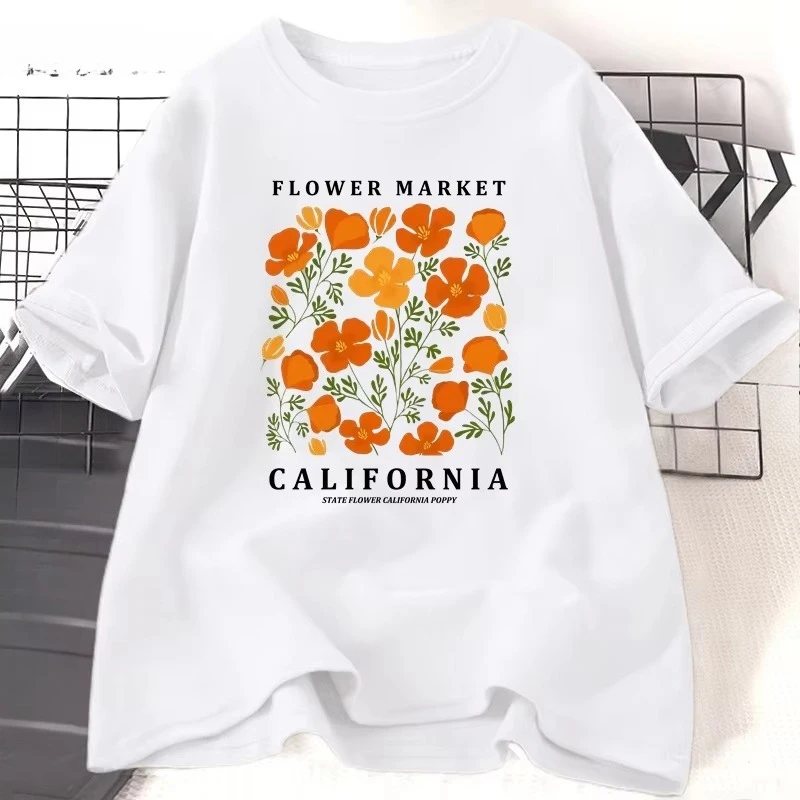 Women'S Fashion Market Size - T-shirt da donna in cotone con