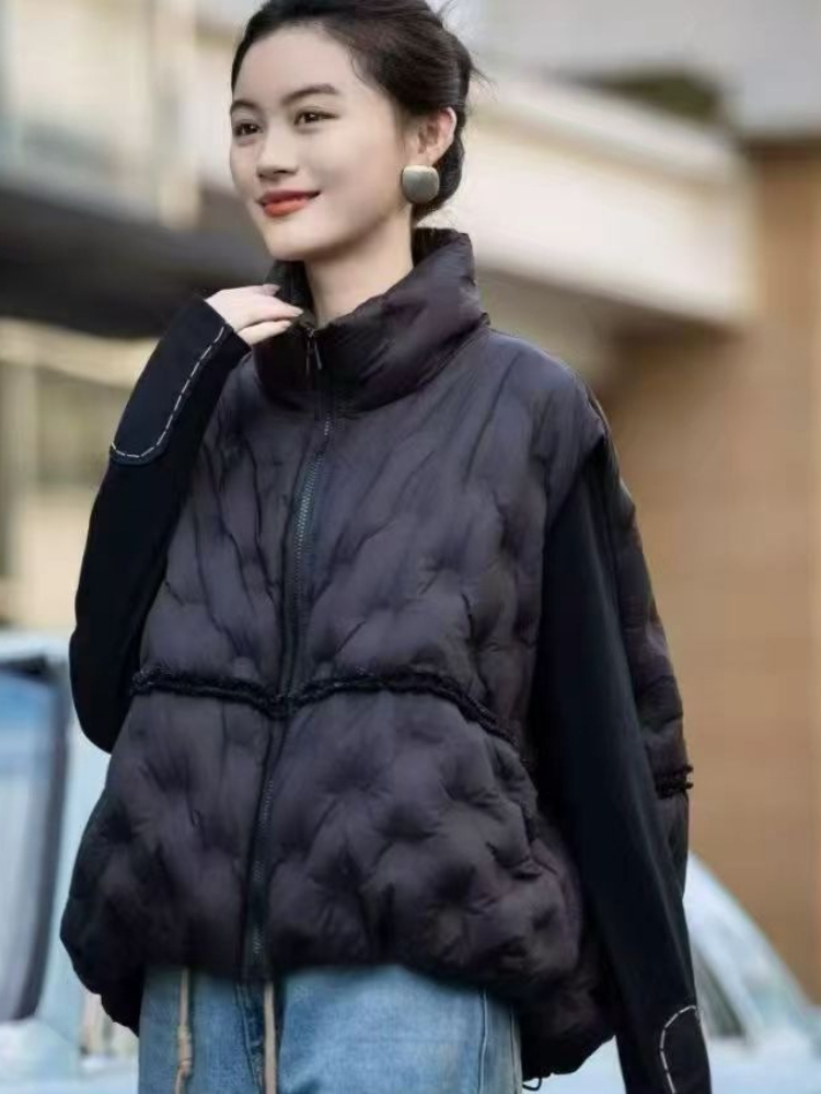 Puffer Vest Fashion Women - Moda Y2k Imbottiture Gilet Donna Colletto