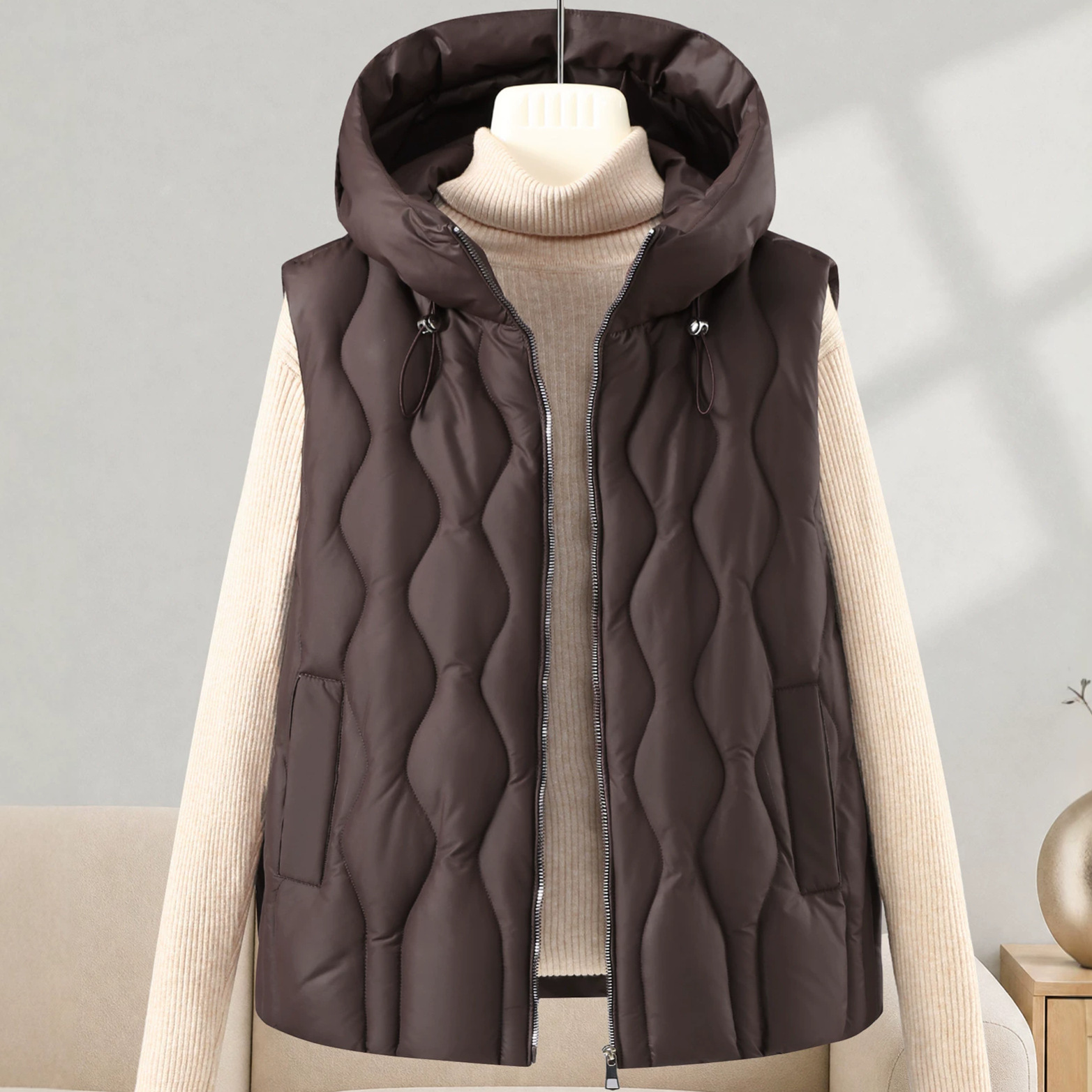 Puffer Vest Fashion Women - Gilet Corto Imbottito e Soffice da