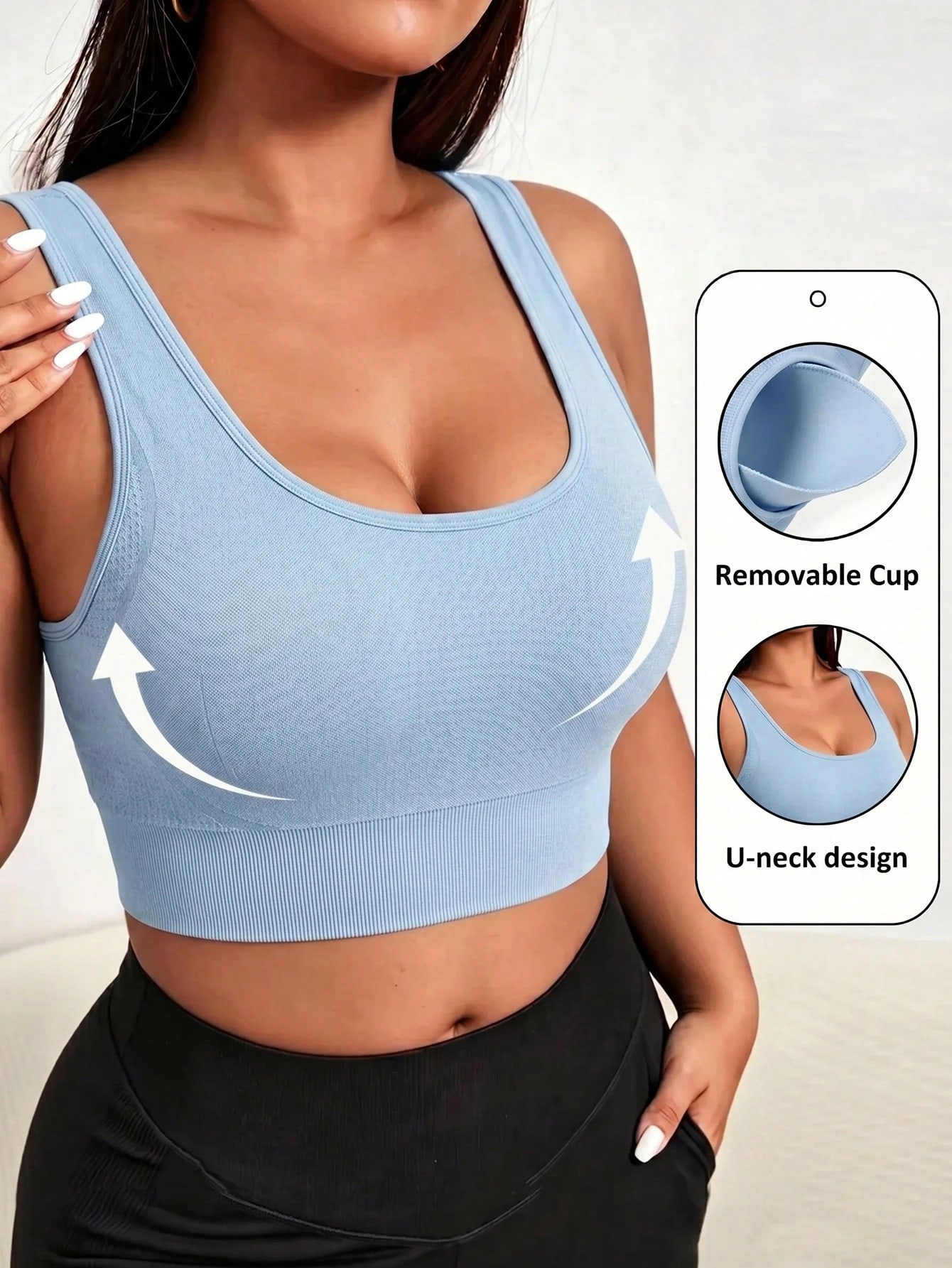 Bra Top Seamless - Reggiseno Sportivo Senza Cuciture Taglie Forti