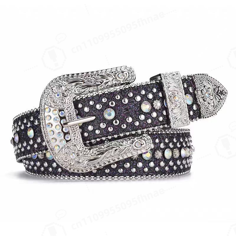 Women Fashion Jeans - Cintura con strass stile Y2K per