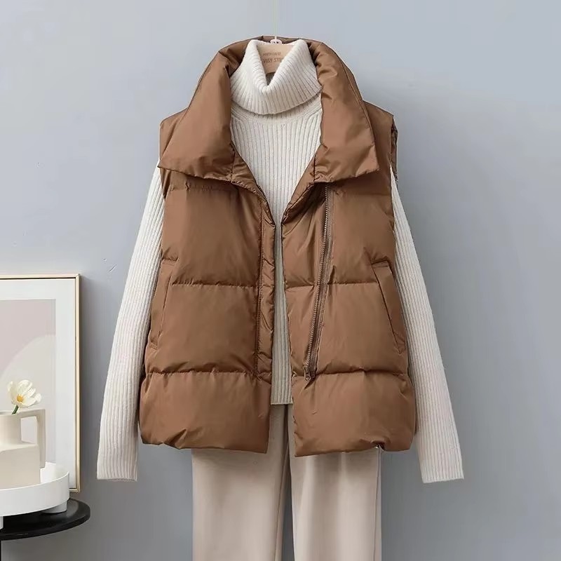 Puffer Vest Fashion Women - 2025 Nuovo inverno caldo gilet corto
