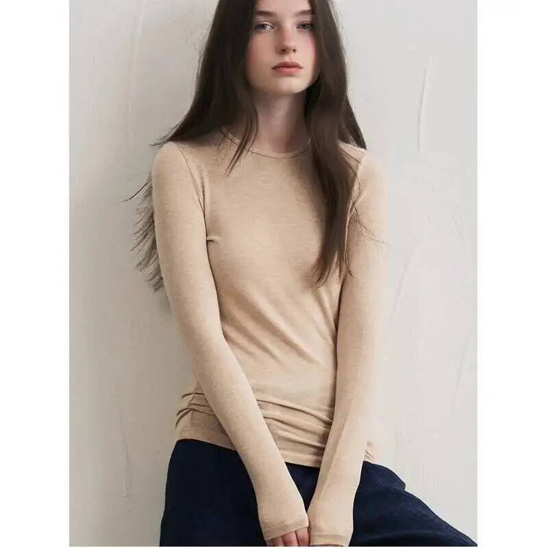 Trend Women Fashion - Maglietta a Maniche Lunghe in Misto