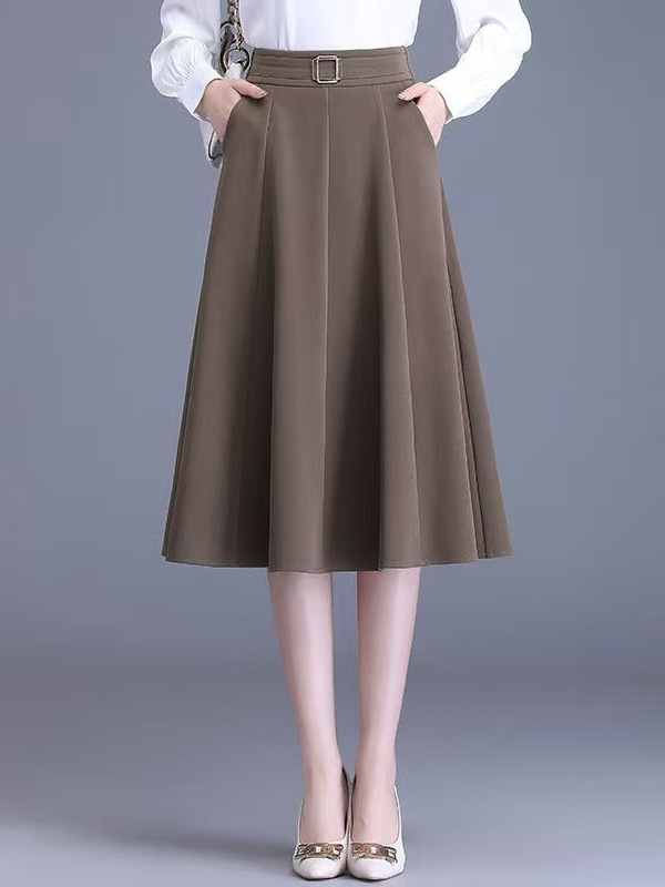 Gonna midi a pieghe colorata s - A-Line Skirt Midi recensione e prezzo