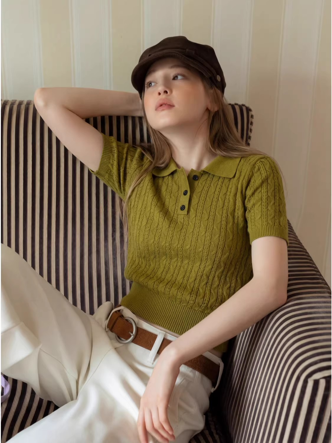 Polo in maglia a trecce stile  - Women Fashion Styles recensione e prezzo