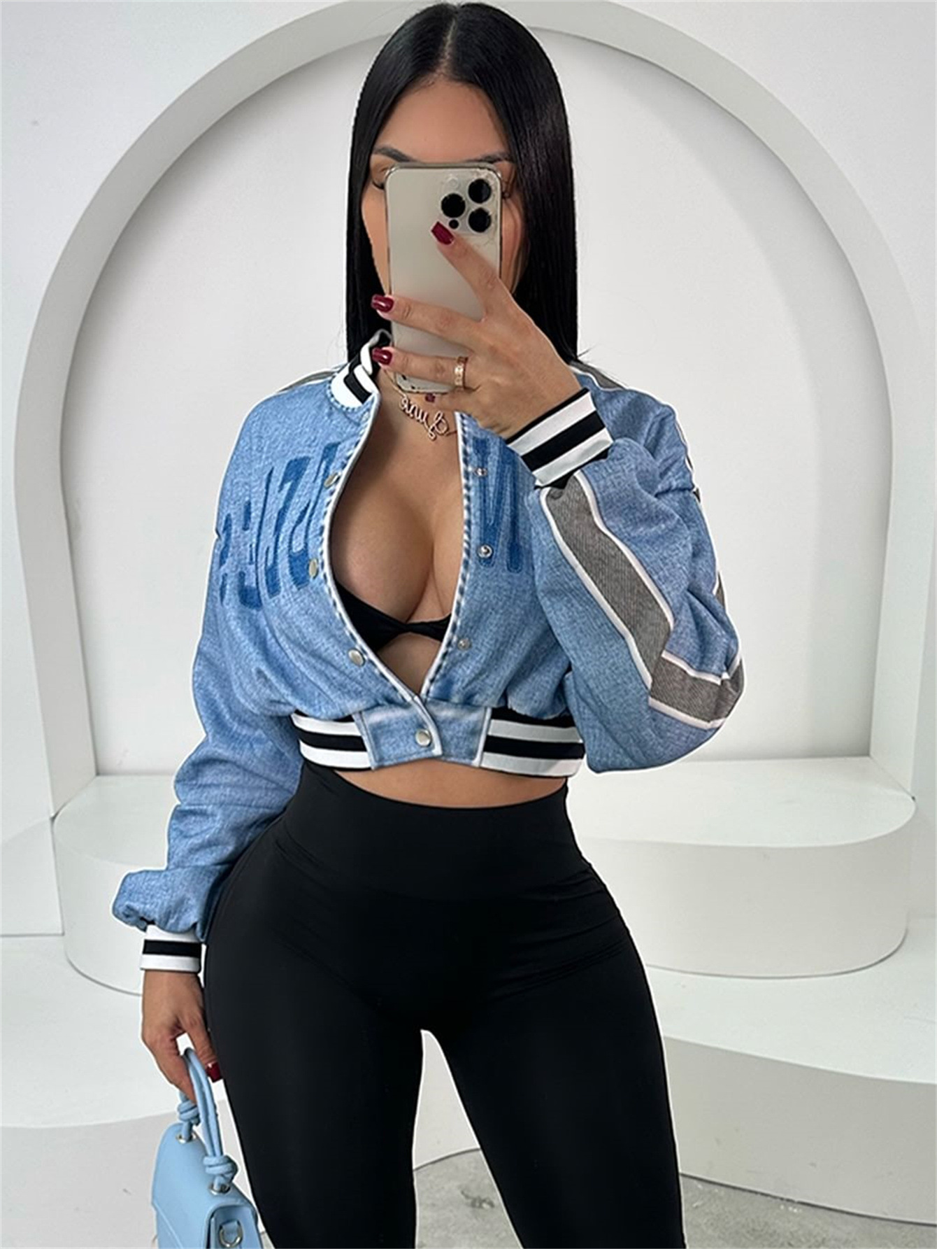 Giacca Bomber in Denim Stile S - Women'S Fashion Bomber Jacket recensione e prezzo