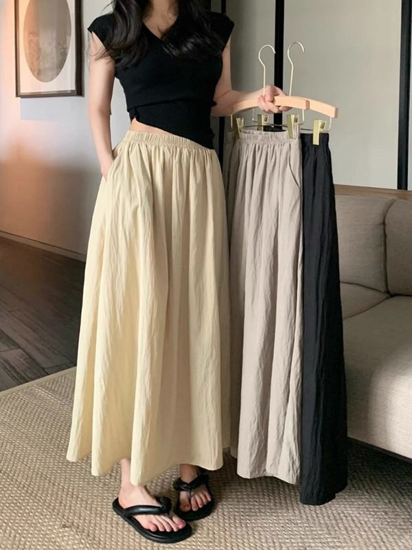 Gonna lunga a pieghe drappeggi - A-Line Skirt Midi recensione e prezzo