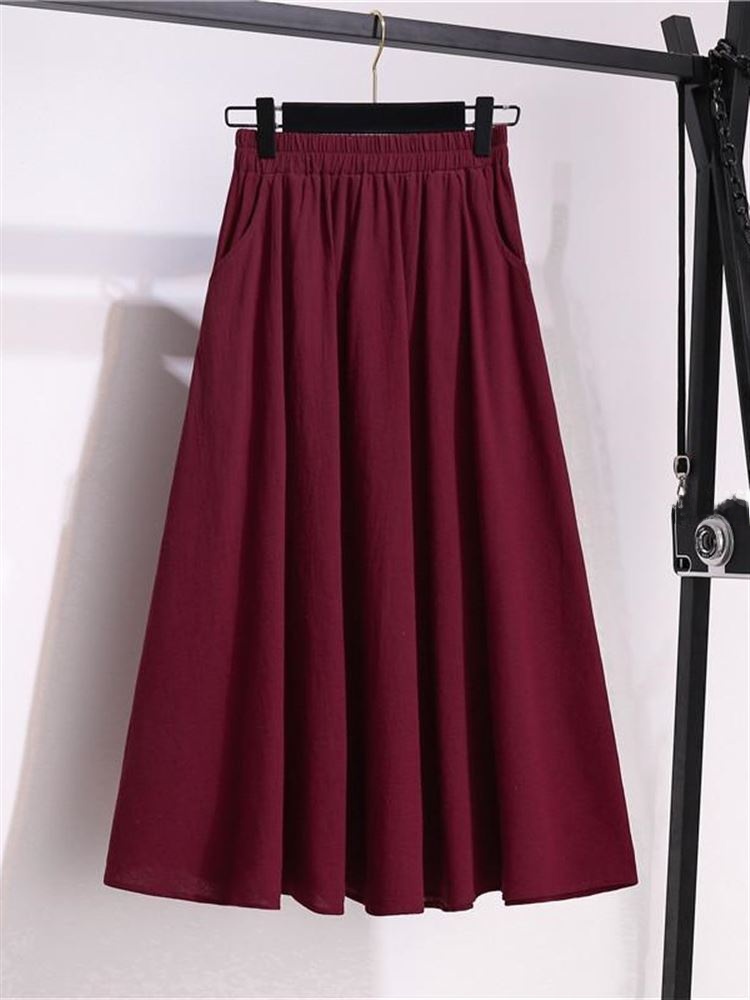 Nuova gonna a vita alta in cot - A-Line Skirt Midi recensione e prezzo