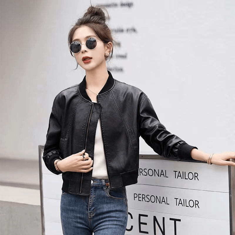 Giacca in ecopelle retrò ameri - Women'S Fashion Bomber Jacket recensione e prezzo