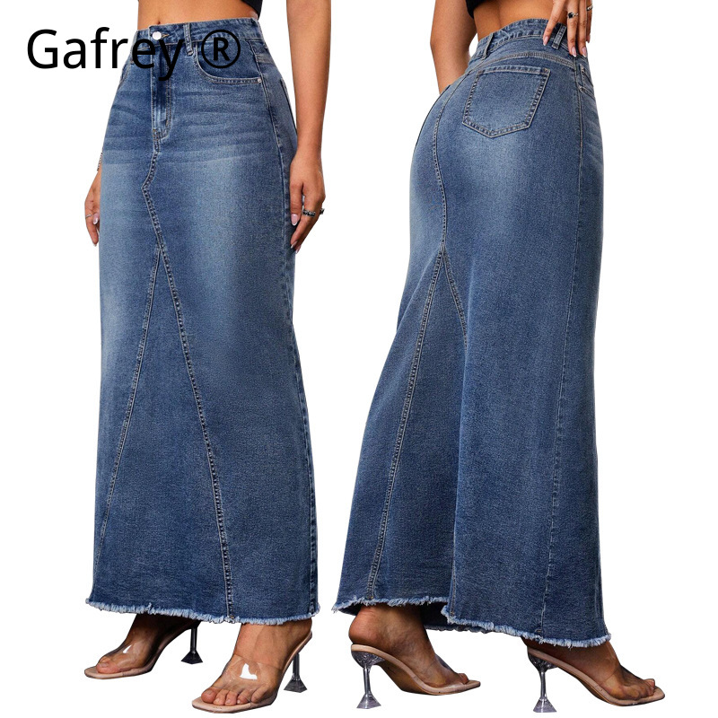 Gonna midi in denim da donna a - Women Fashion Jeans recensione e prezzo