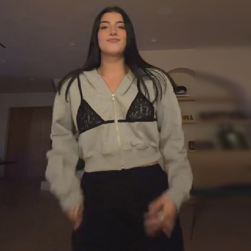 Felpa Corta da Donna con Detta - Women'S Fashion Zip Hoodie recensione e prezzo