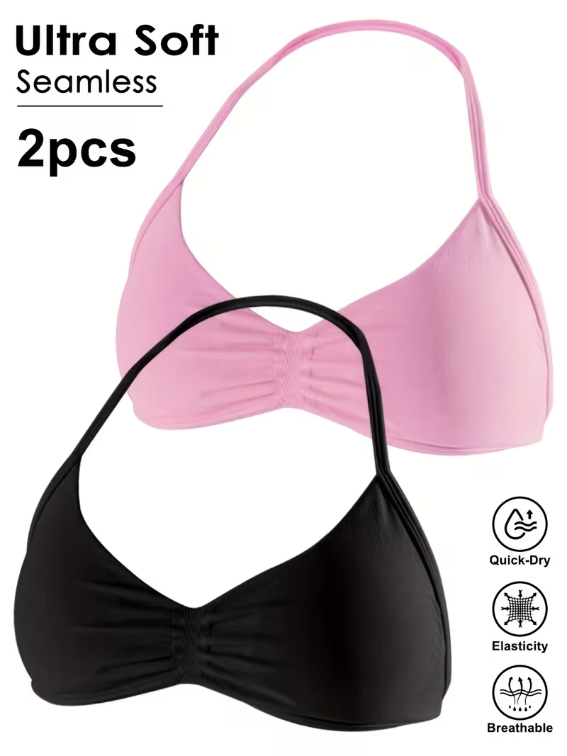 2 pezzi Top corto da palestra  - Bra Top Seamless recensione e prezzo