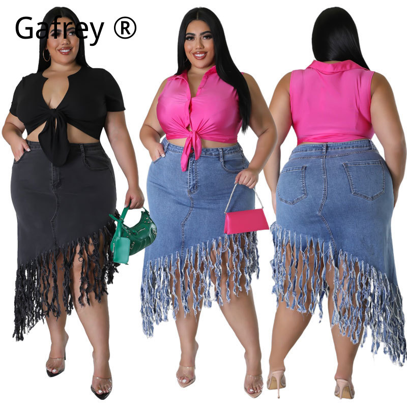 Gonna in denim da donna taglie - Women Fashion Jeans recensione e prezzo
