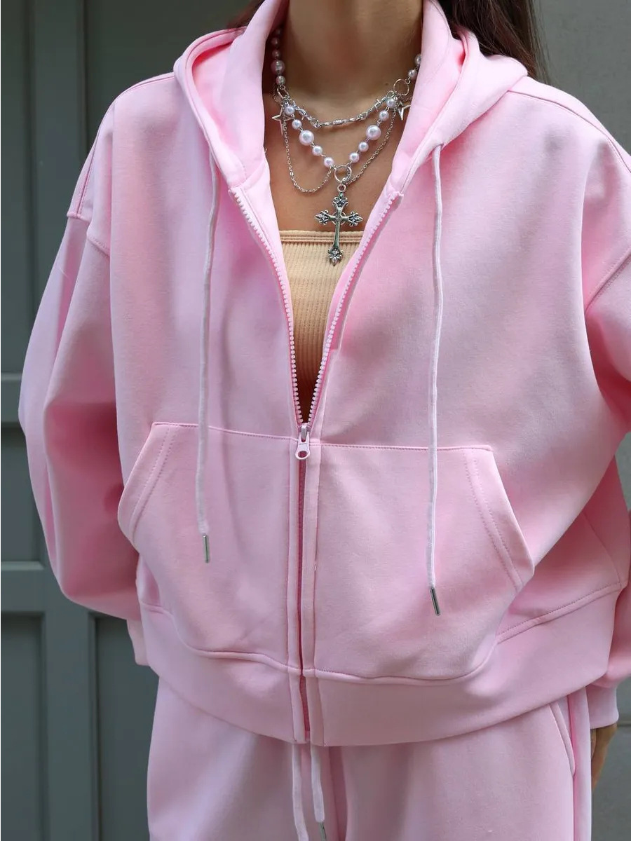 Set loungewear da donna in due - Women'S Fashion Zip Hoodie recensione e prezzo